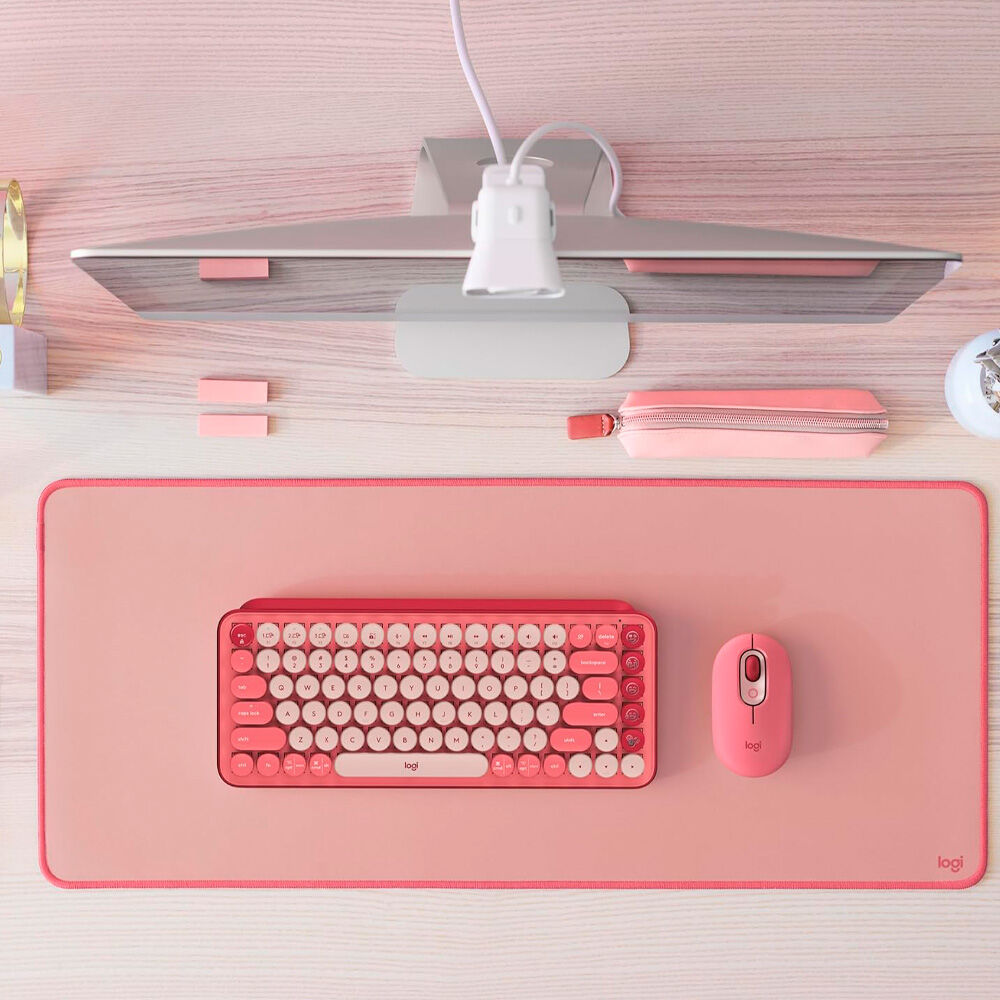 Mousepad Logitech Desk Mat Studio Series 70x30cm Rosa image number 6.0