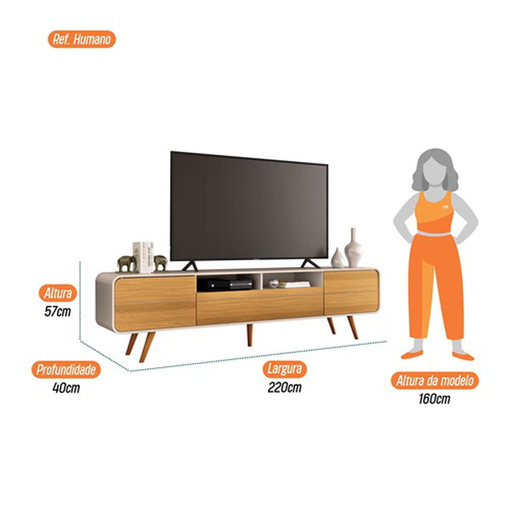 Rack Tv Marsella 85" 220x57x40 Cm image number 2.0