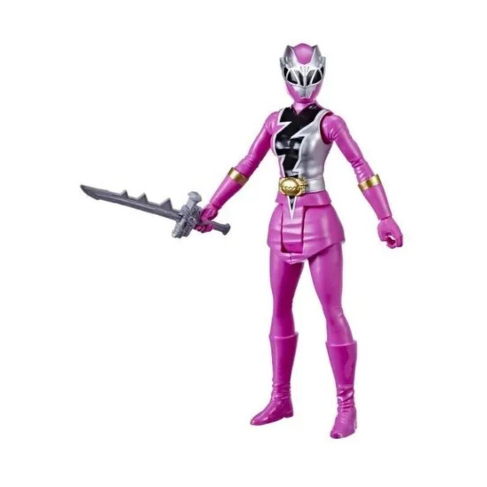 Juguete Figura De Accion Articulada Power Ranger Dyno Rosa image number 0.0