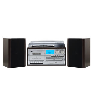 Tornamesa Bluetooth Con Cd Y Cassette + Parlantes Externos