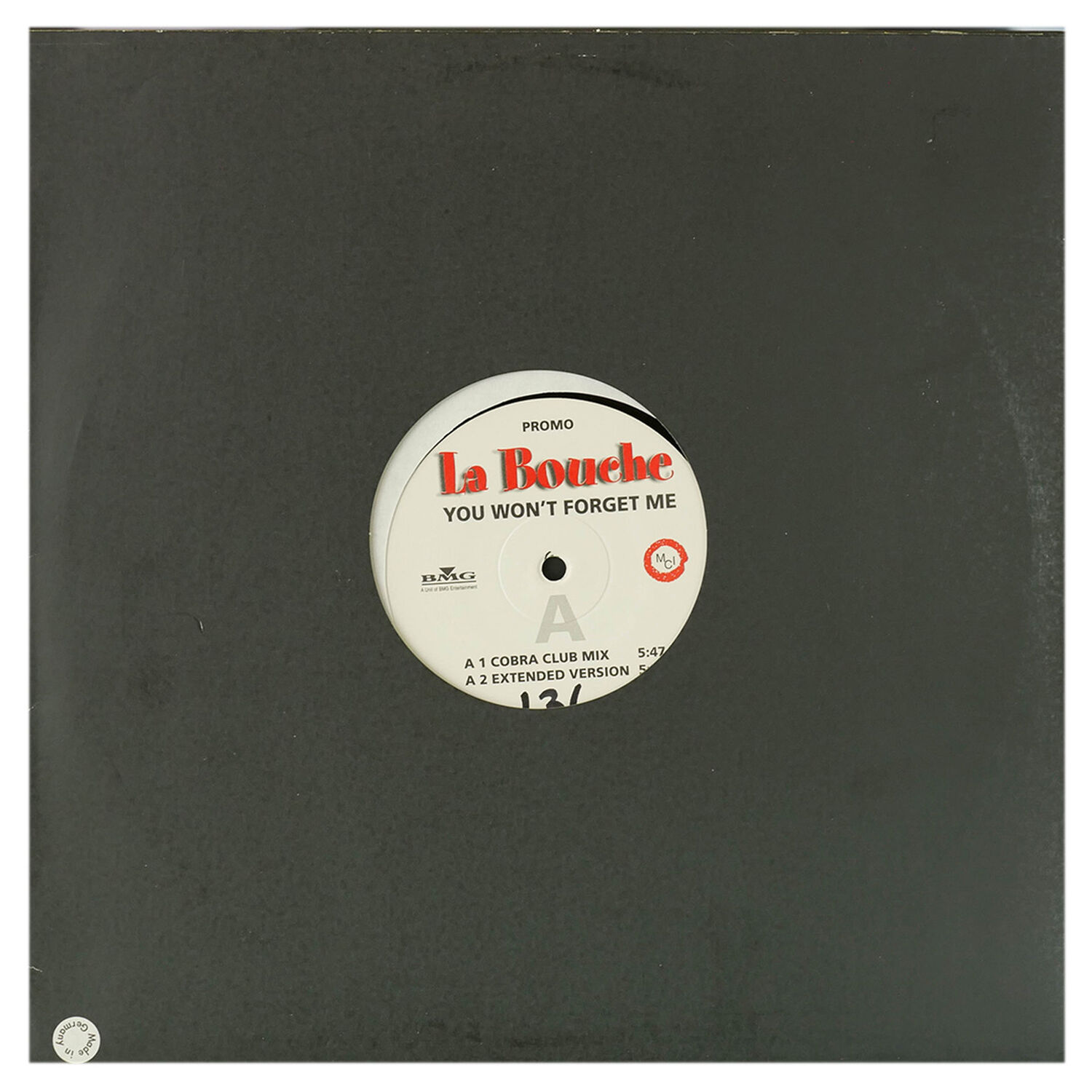 La Bouche - You Won't Forget Me (promo) | 12" Maxi Single Usado image number 0.0