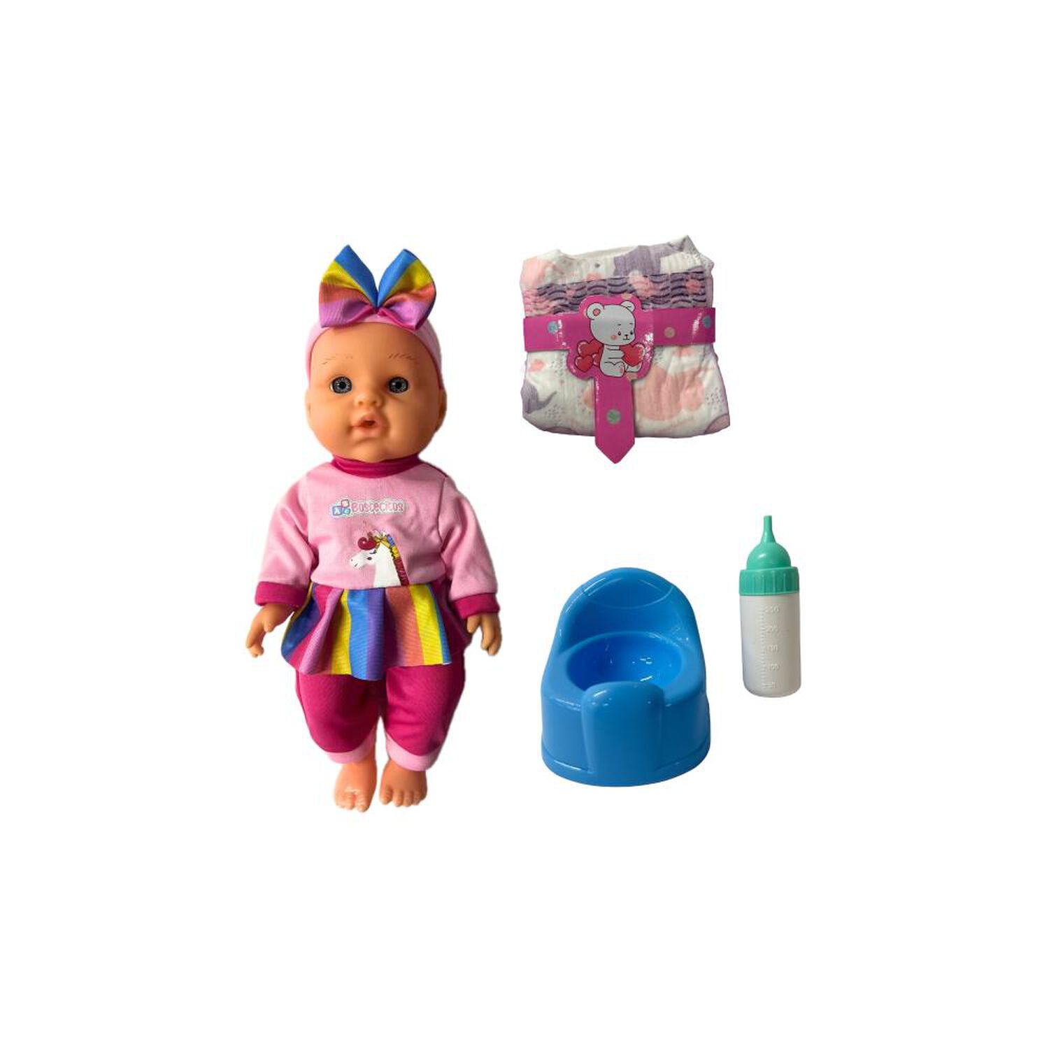 Mu&ntilde;eca Babydoll Bostecitos Pip&iacute;, 3 Accesorios Con Try Me Surtido image number 1.0