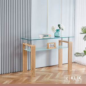 Mesa De Arrimo Rectangular De Vidrio