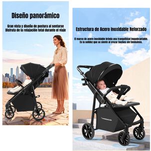 Coche De Paseo Con Posa Vaso 4 A&ntilde;os Iron Negro Lubabycas