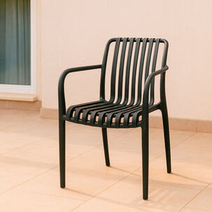 Silla Terraza Plástica Giza Negra