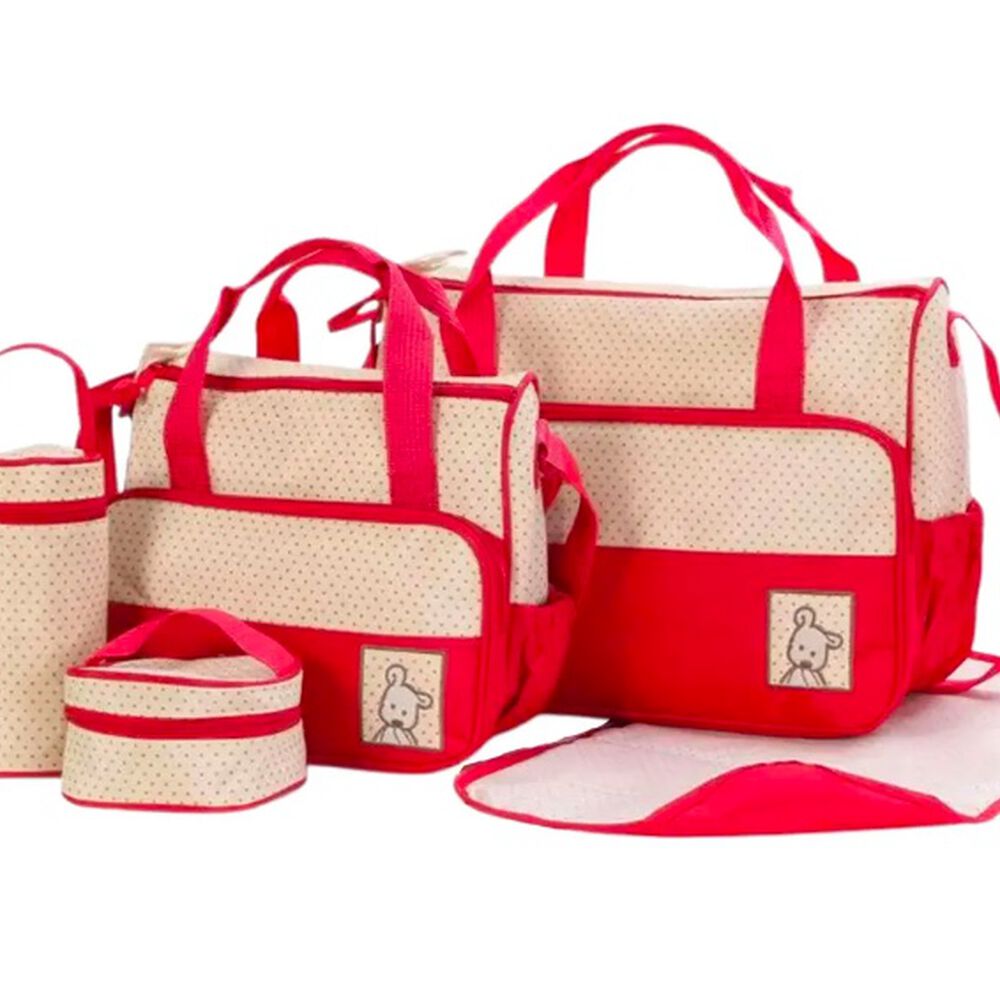 Bolso Maternal 5 Piezas Mudador Rojo image number 0.0