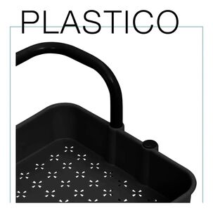 Carrito Organizador 3 Niveles Plástico Metal Negro
