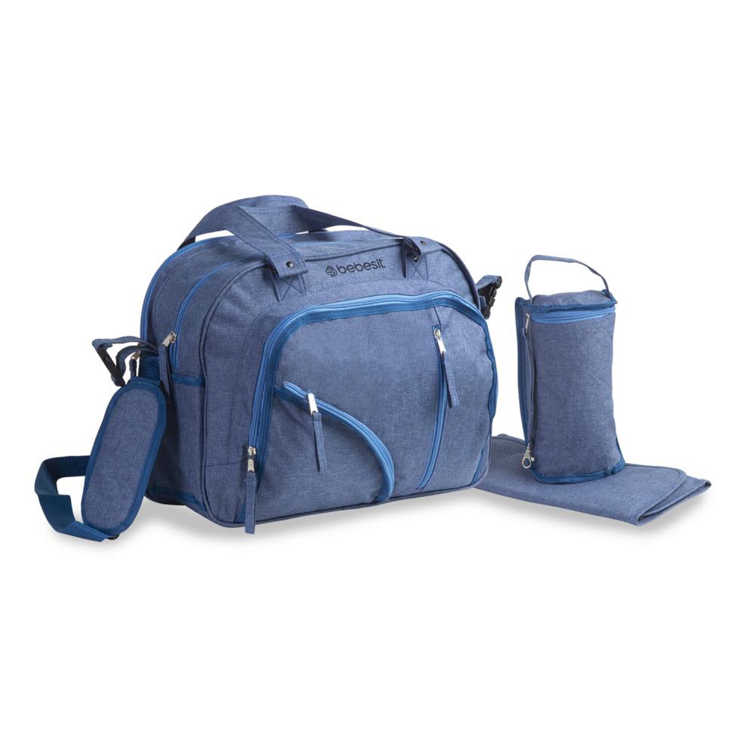 Bolso Maternal Bebesit Azul Melange image number 3.0