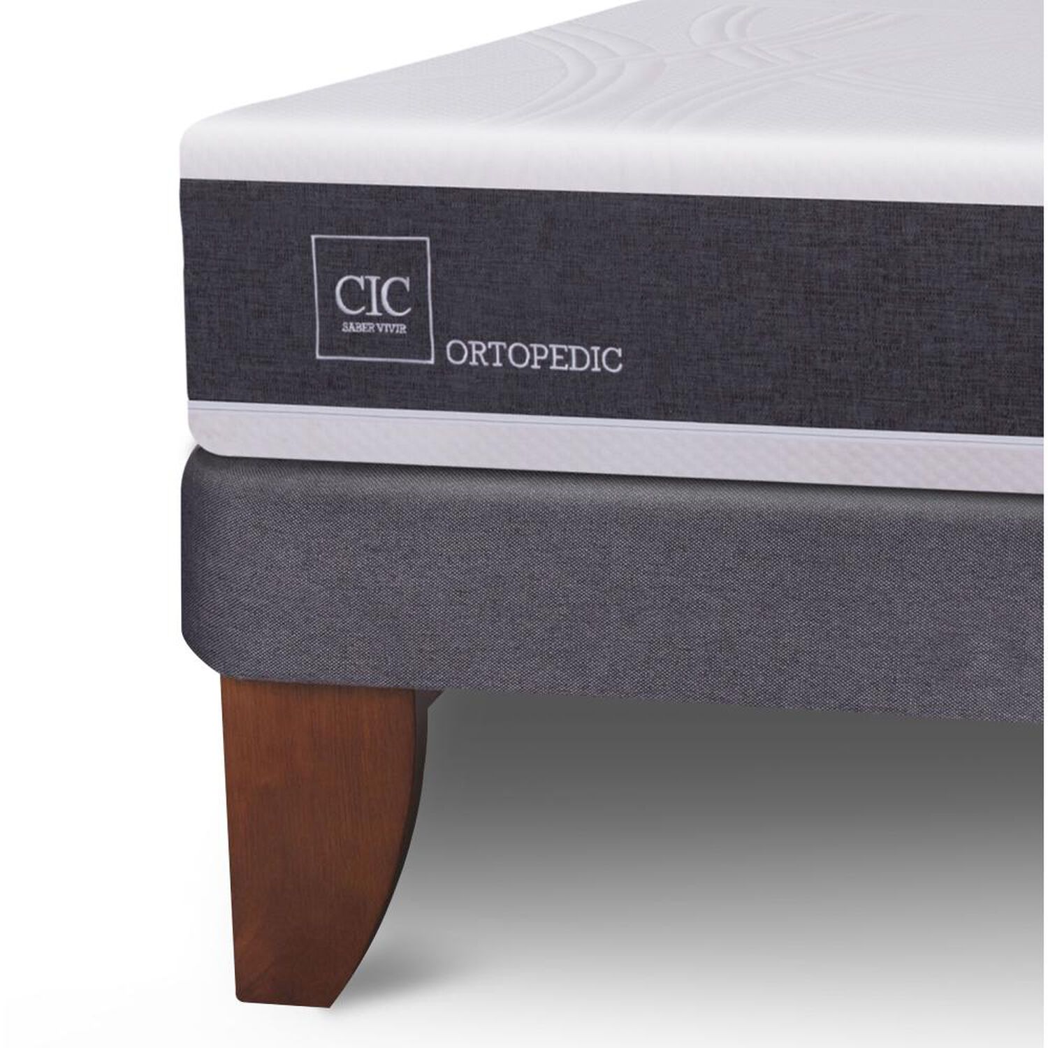 Cama Europea Cic New Ortopedic / 2 Plazas / Base Normal + Velador image number 4.0