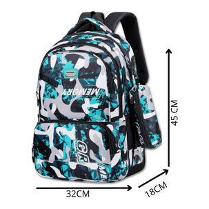Mochila Escolar Juvenil Y Universitario 45cm Diseño Camuflaje Green Unisex