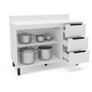 Mueble De Cocina Base Vekkahome Meena 2p 3c Blanco