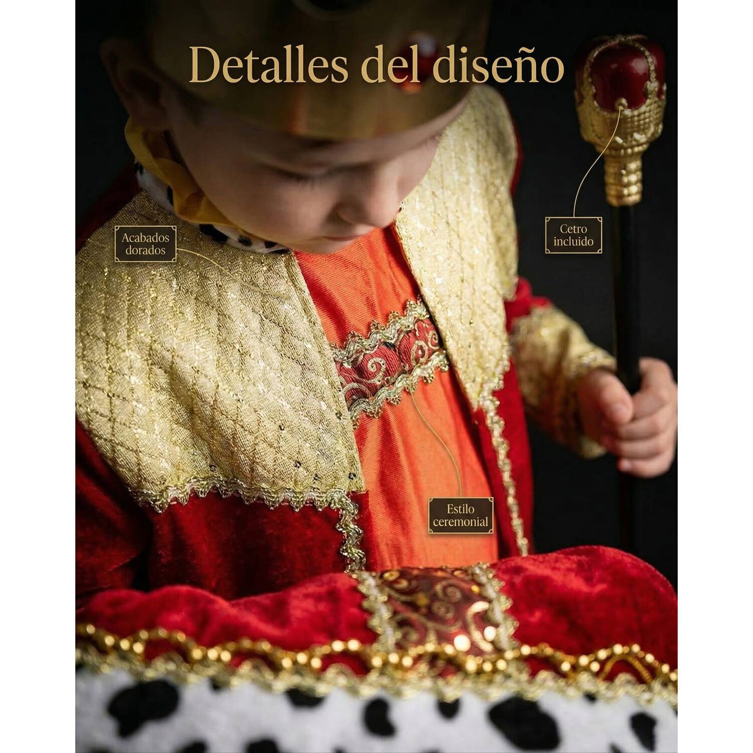 Disfraz Rey Medieval Infantil image number 11.0