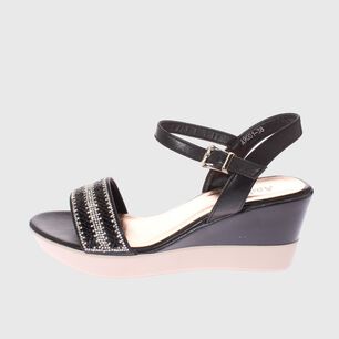 Sandalia Fiesta Negro V&iacute;a Franca Art. 5a9001black