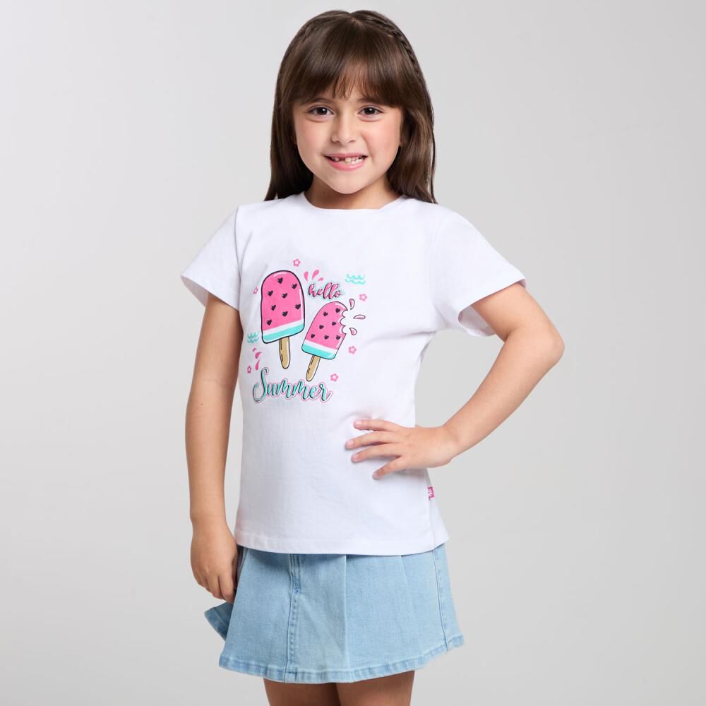 Polera Manga Corta Cuello Redondo Ni&ntilde;a Topsis image number 2.0