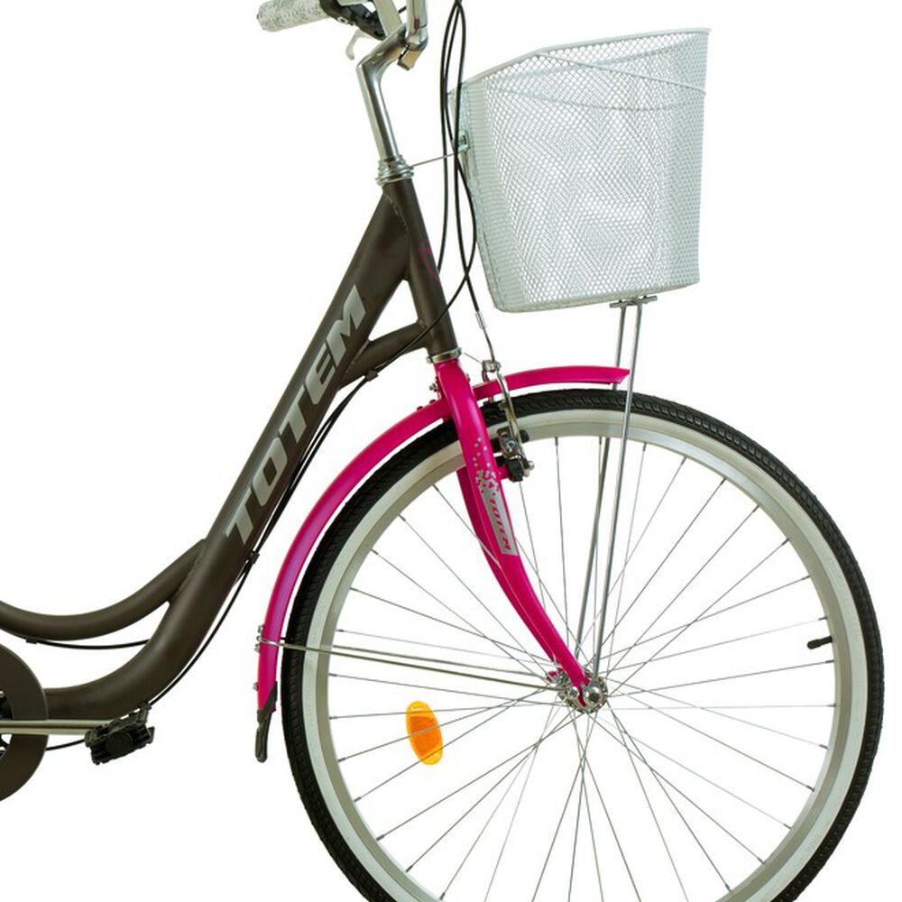 Bicicleta Totem City Dama Aro 26 Gris Con Fucsia image number 3.0