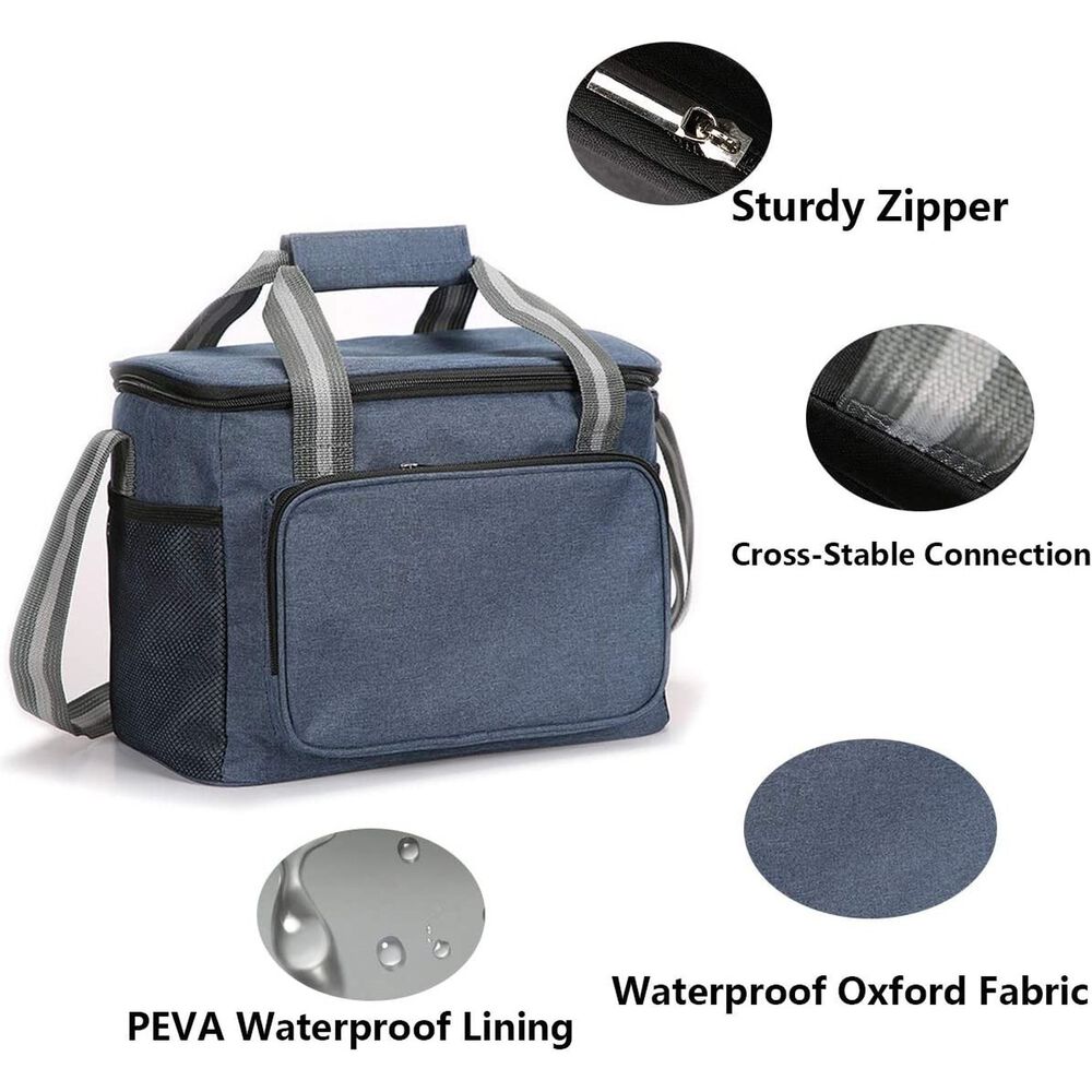 Lonchera Térmica Azul Gran Capacidad Aislante Y Resistente image number 3.0