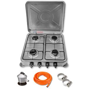 Cocina Encimera A Gas 4 Platos + Kit De Instalaci&oacute;n