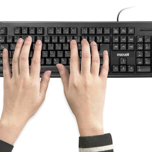 Teclado B&aacute;sico Maxell Kb-90 Conector Usb Negro