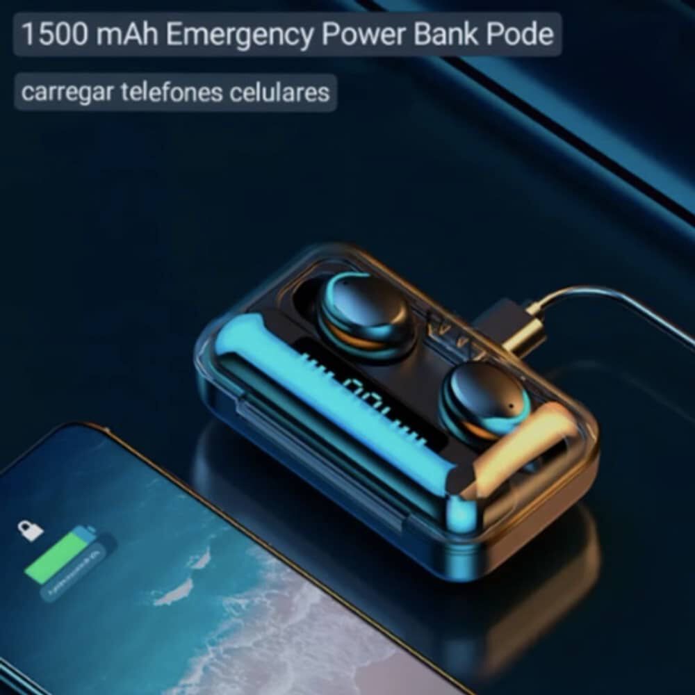 Aud&iacute;fonos In-ear Gamer Inal&aacute;mbricos Celeste Con Luz Led image number 1.0