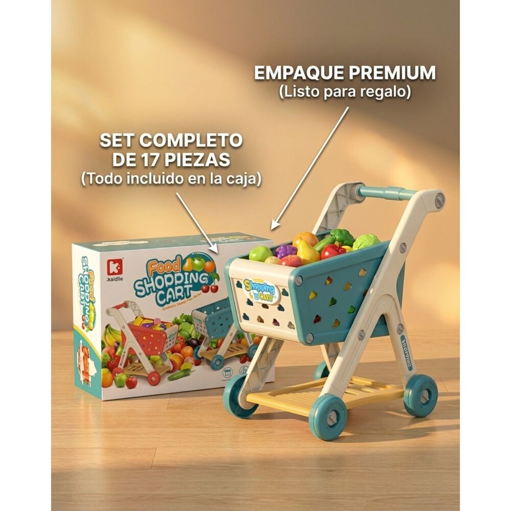 Carrito Supermercado Compra Juguete Ni&ntilde;os Excelente Calidad image number 2.0