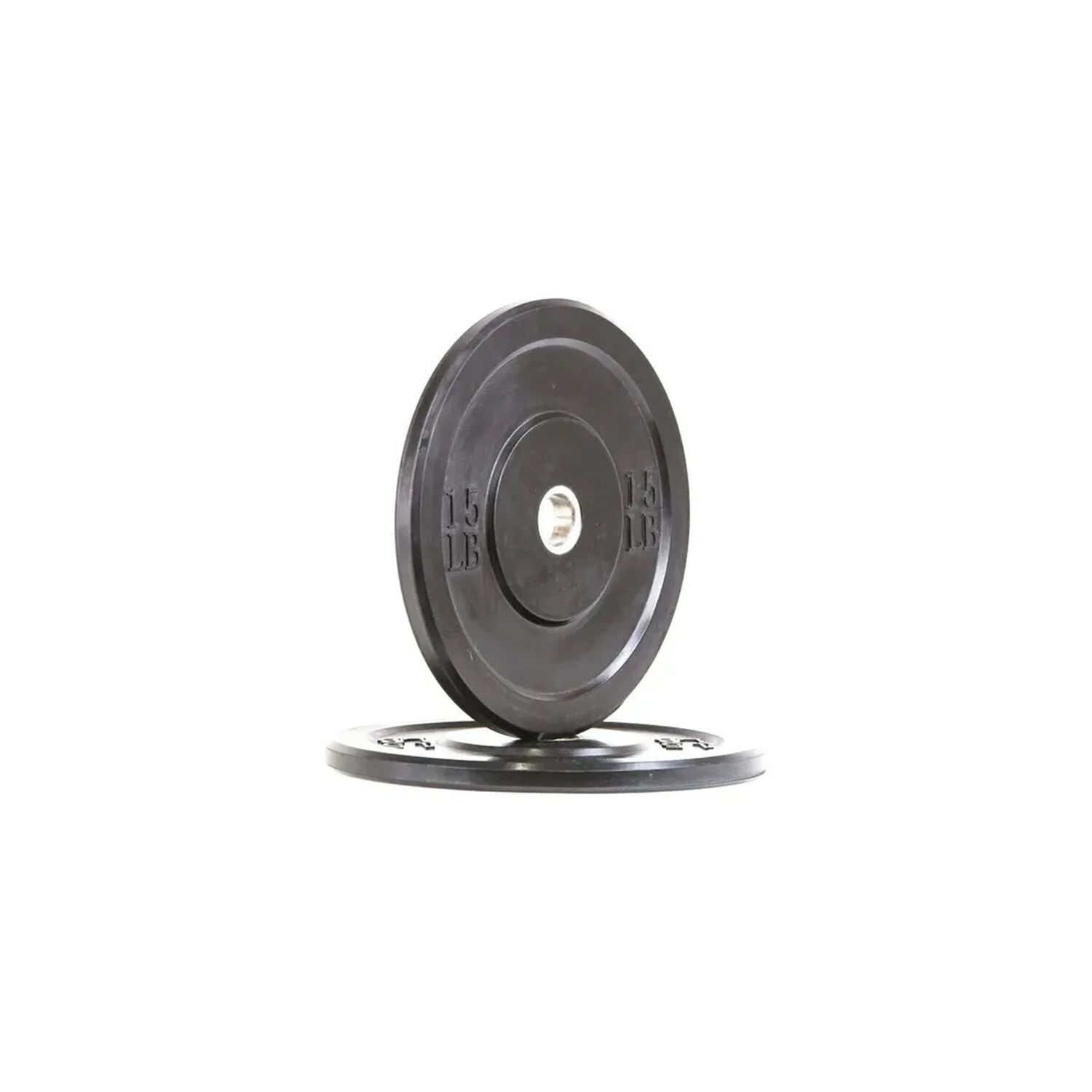 Par Discos Ol&iacute;mpicos Bumper 15 Lb (30 Lb Total) Negro image number 4.0