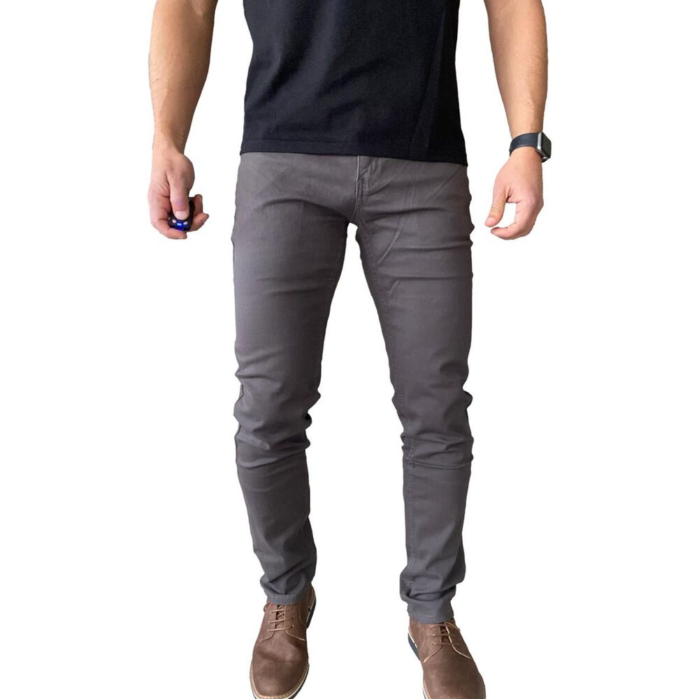 Pantal&oacute;n Tela Elasticado Slim Fit Colores image number 2.0