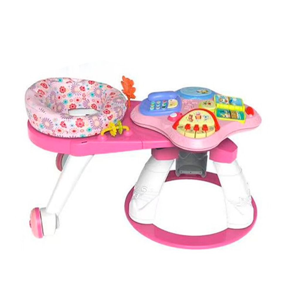 Silla Andador De Bebé 3 En 1 Con Mesa De Juegos Rosa image number 0.0