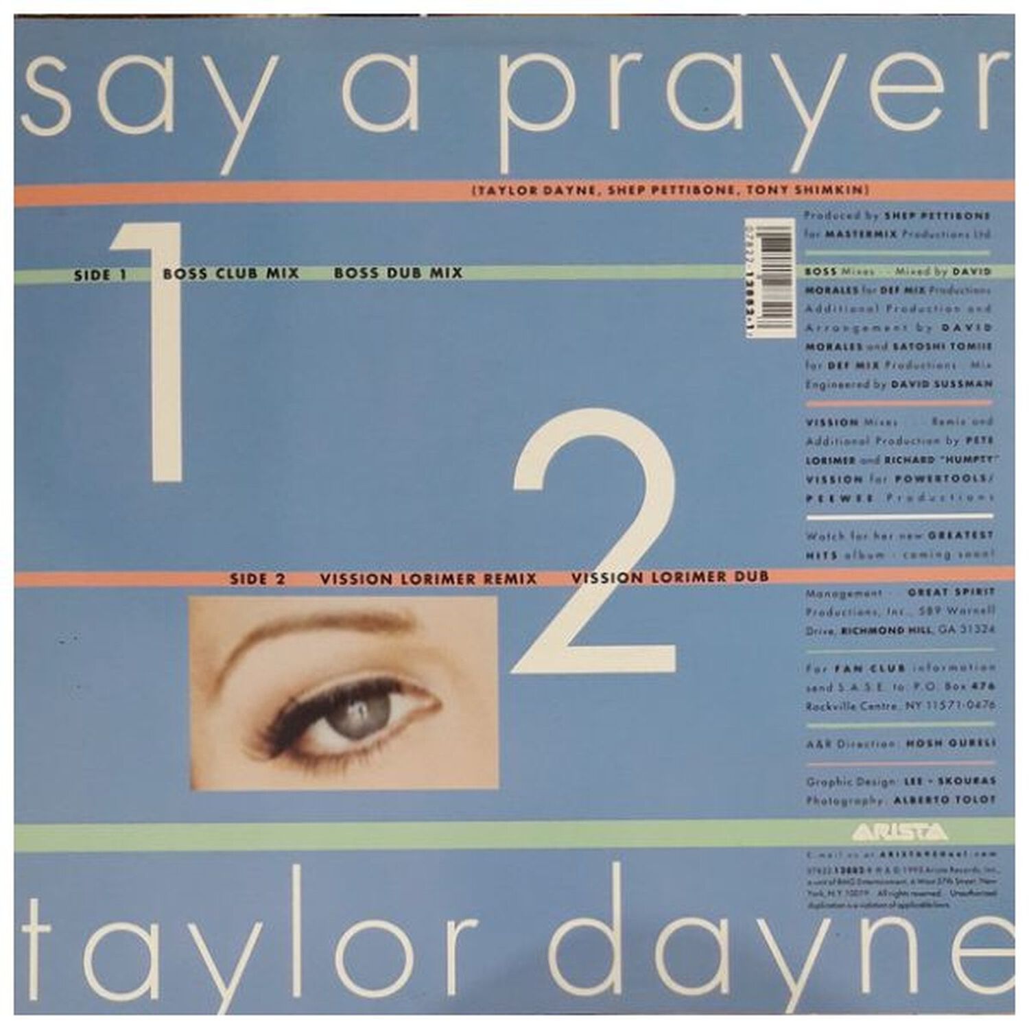 Taylor Dayne - Say A Prayer | 12" Maxi Single Usado image number 1.0