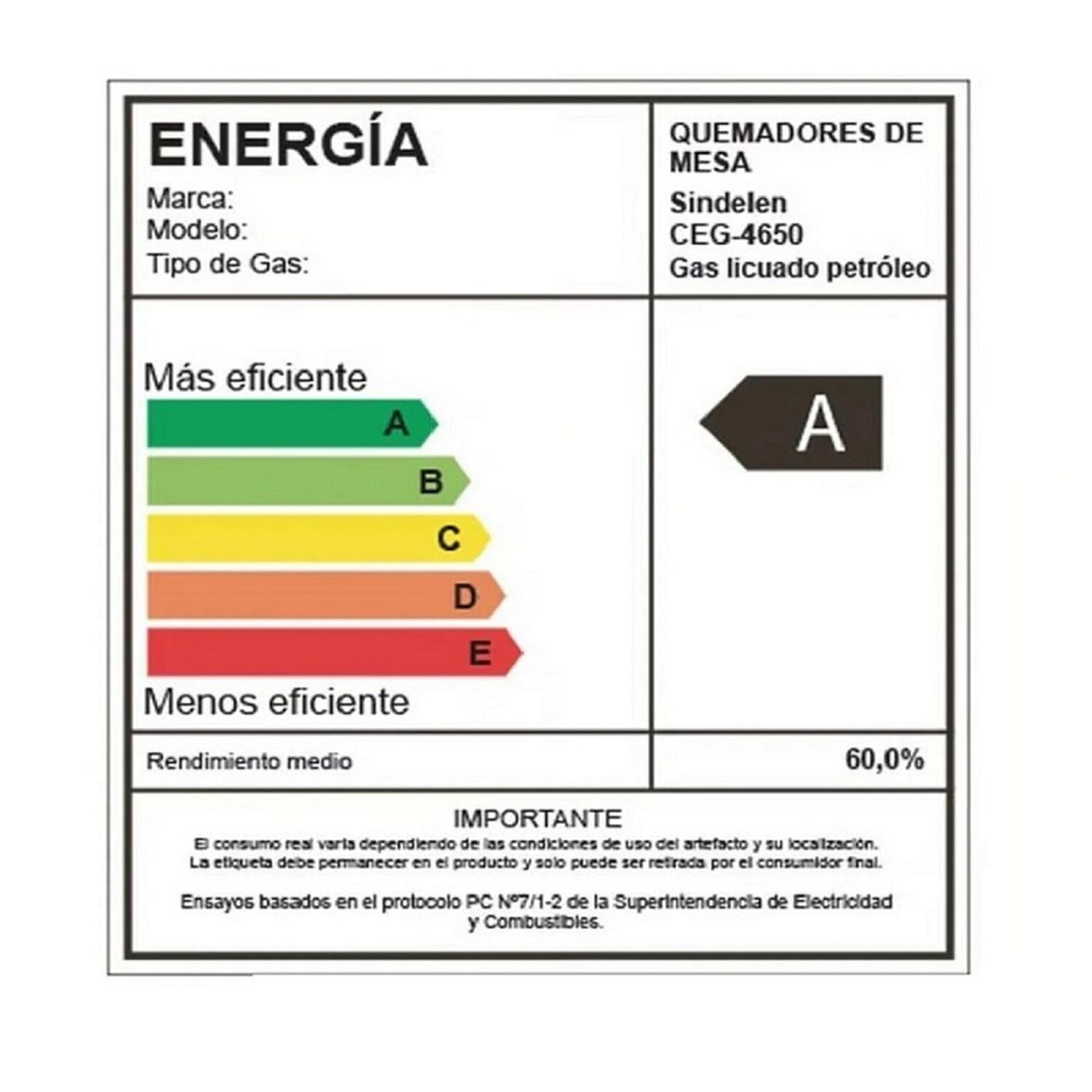 Encimera 4 Platos Sindelen Gas Seguridad Ceg-4650in image number 2.0