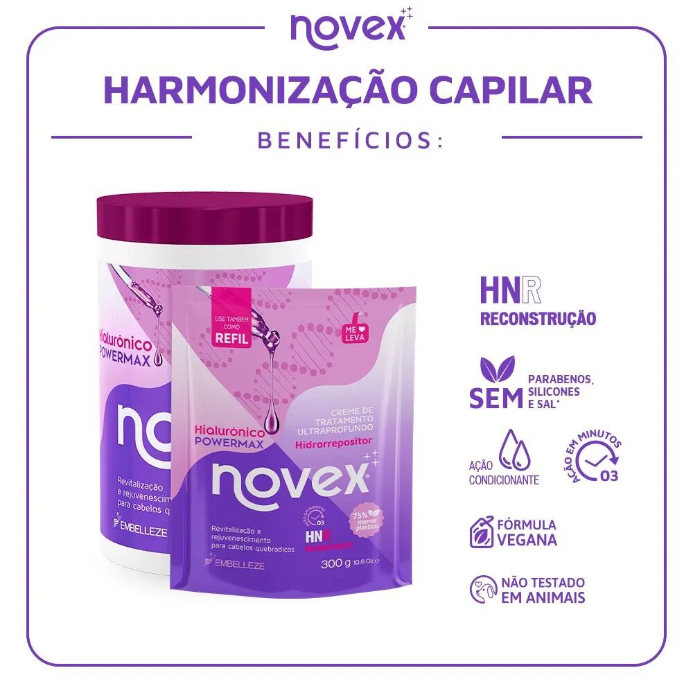 Crema Tratamiento Hialuronico Power Max 1kg Novex image number 2.0