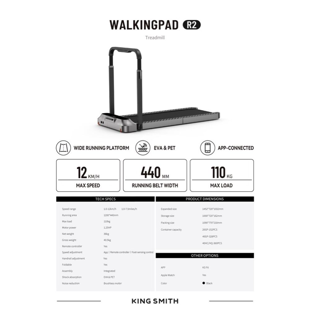 Kingsmith Trotadora Walkingpad R2 V2 (12km) Xiaomi image number 1.0