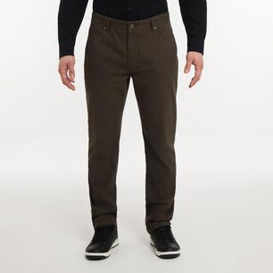 Pantal&oacute;n Liso Tiro Medio Slim Hombre Az Black