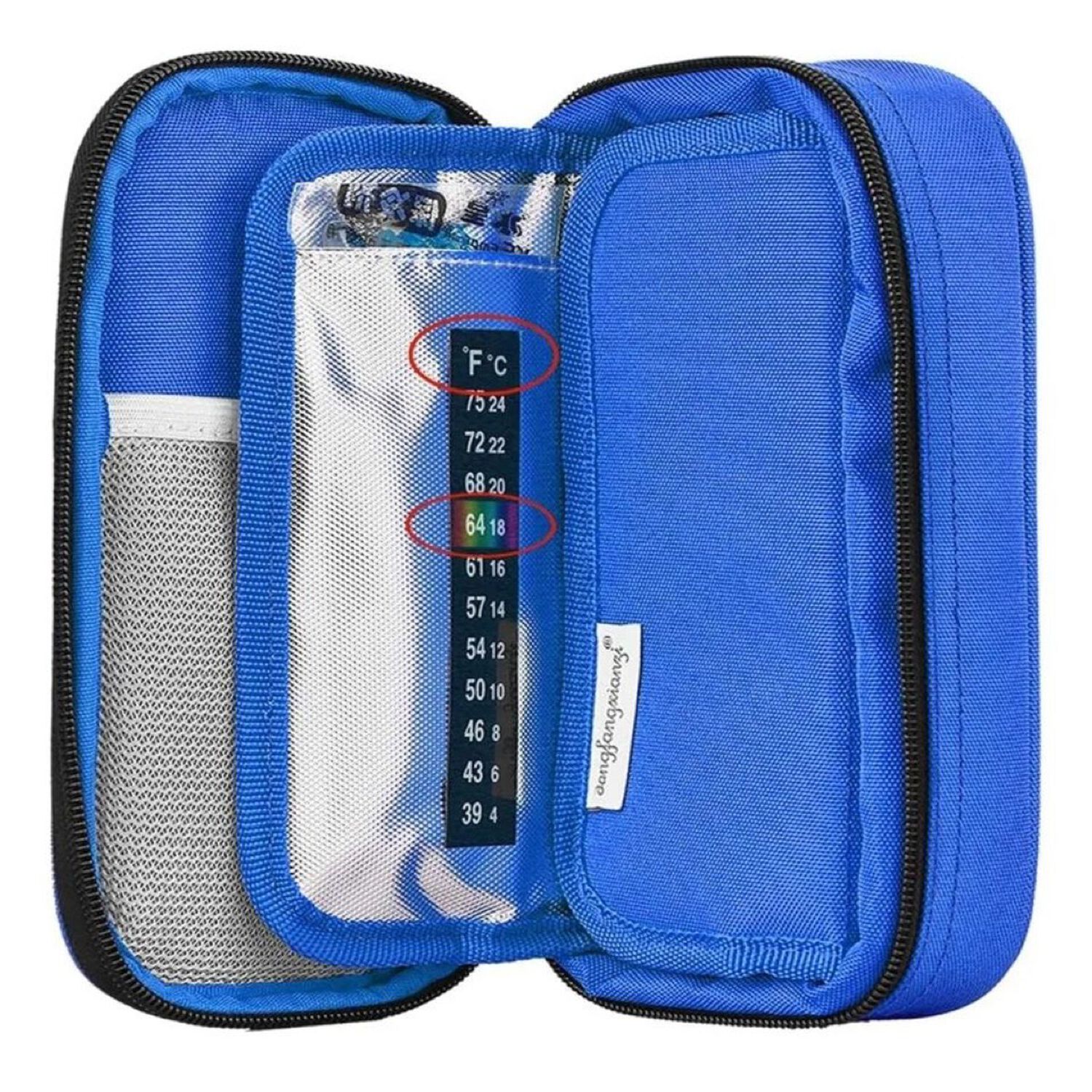 Bolso Estuche De Viaje Cooler Porta Insulina Diab&eacute;ticos Oneder Tela Azul image number 5.0