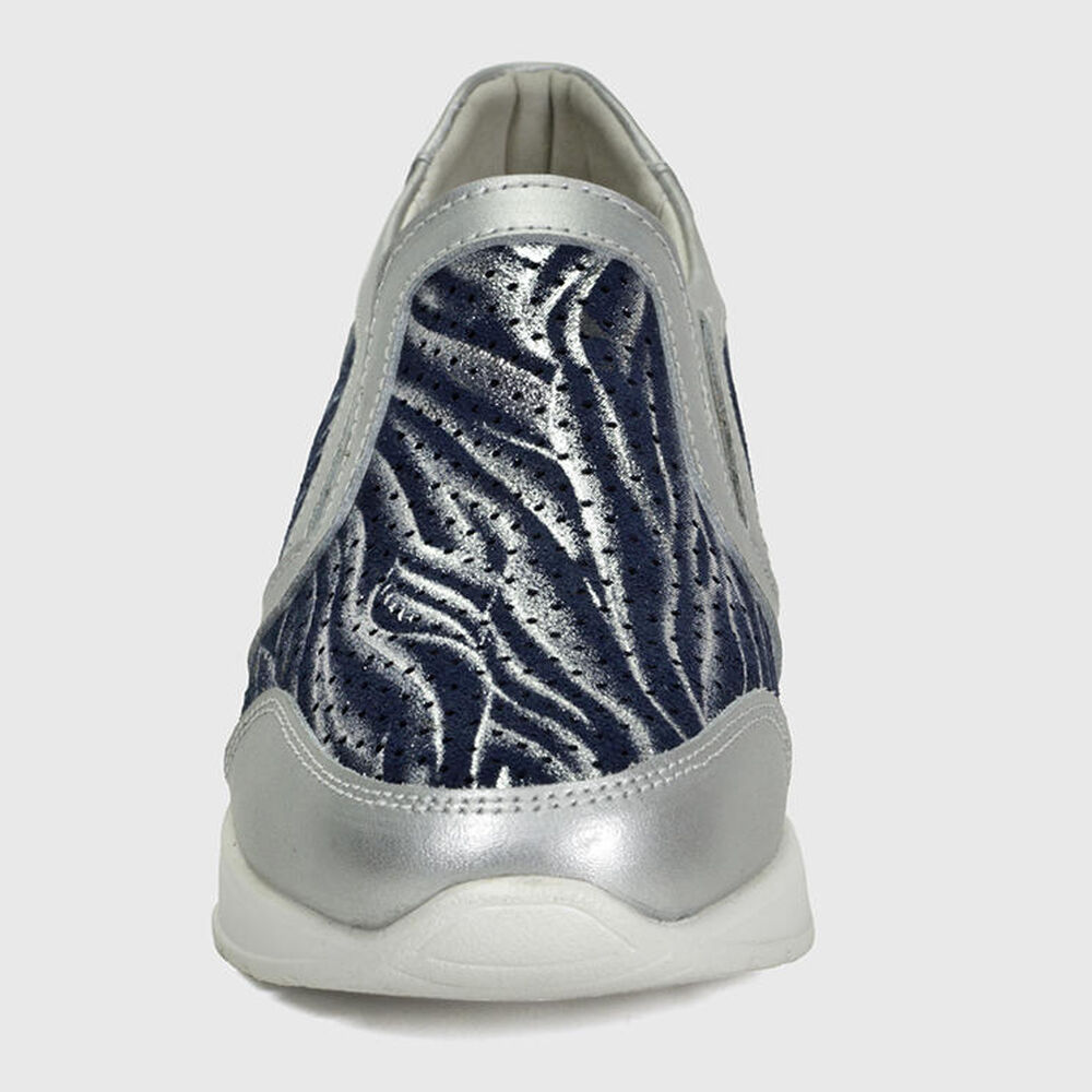 Zapatilla Cuero Josefina Azul image number 2.0