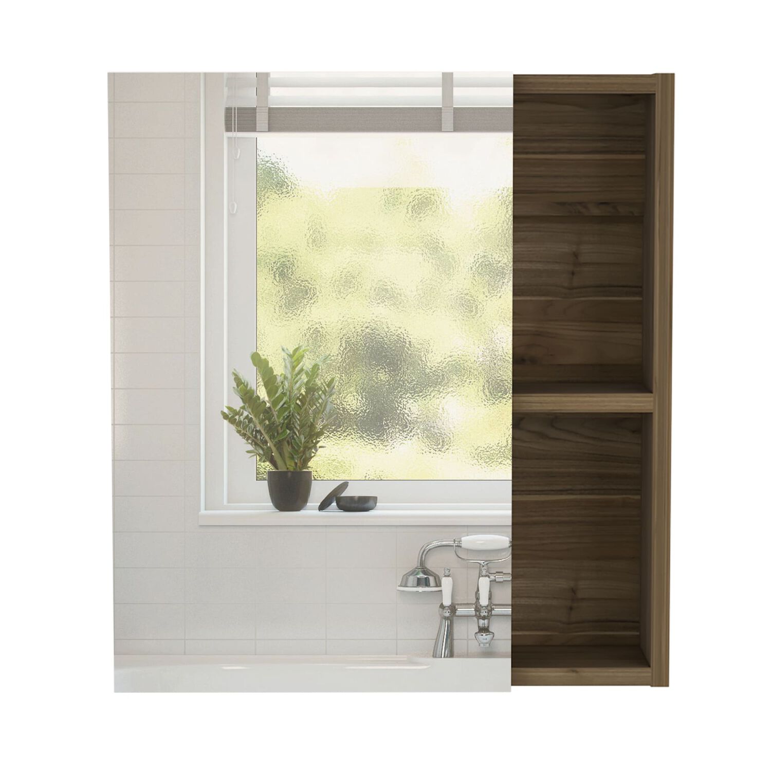 Botiquin De Ba&ntilde;o 1 Puerta 49.7x45x12.5 Cm Caf&eacute; Oscuro image number 3.0