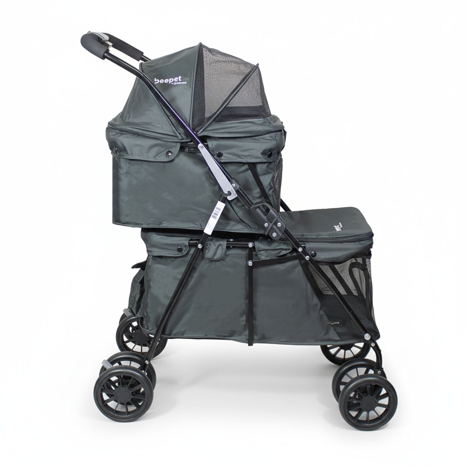 Coche Mascotas Duopet Doble Gris image number 1.0