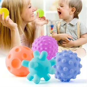 Set 6 Pelotas Estimulación Sensorial Para Bebés Texturizada