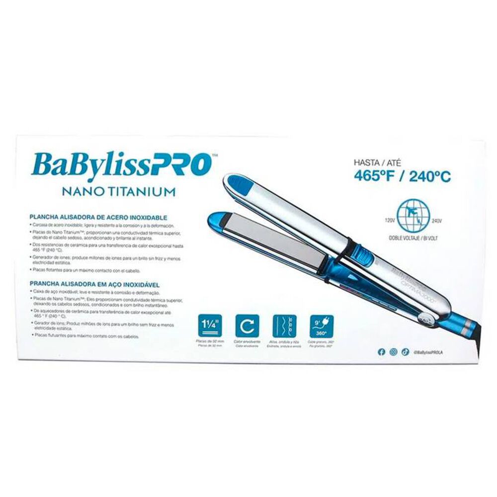 Plancha Babylisspro Nano Titanium Optima 3000 Plata image number 3.0