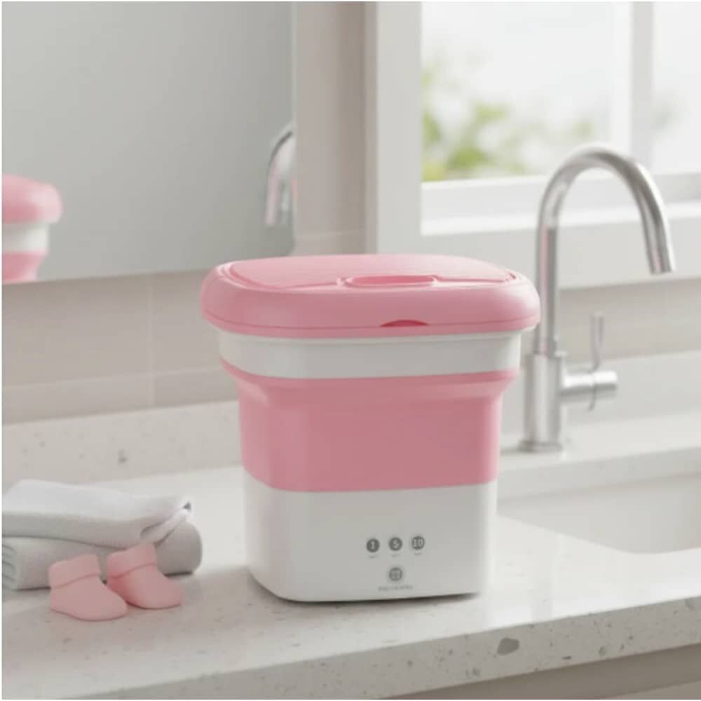 Mini Lavadora Portatil Plegable Personal Hogar image number 4.0