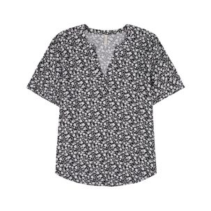 Blusa Full Print Manga Corta Cuello V Mujer Geeps