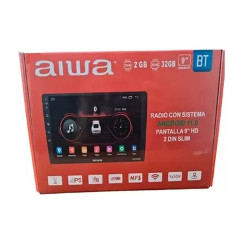 Radio De Auto Aiwa Slim Android 2 Din Hd 9" 2gb Ram Wifi Aw-a808c image number 1.0