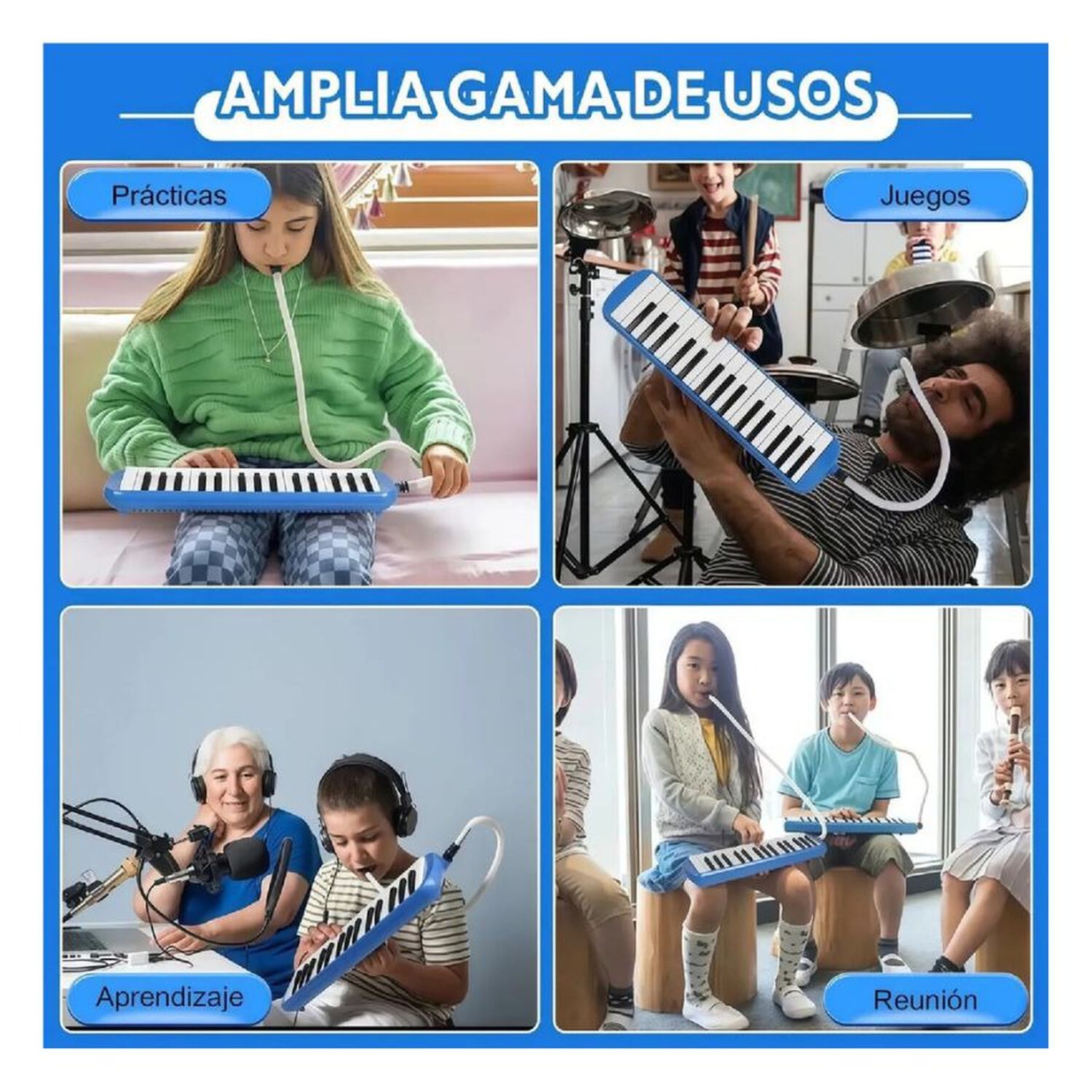 Mel&oacute;dica Instrumento Musical Infantil 32 Teclas Estuche image number 5.0