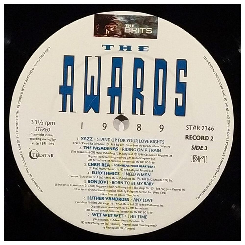 The Awards 1989 - The Definitive Album The Brits Awards 1989 (2lp) | Vinilo Usado image number 6.0