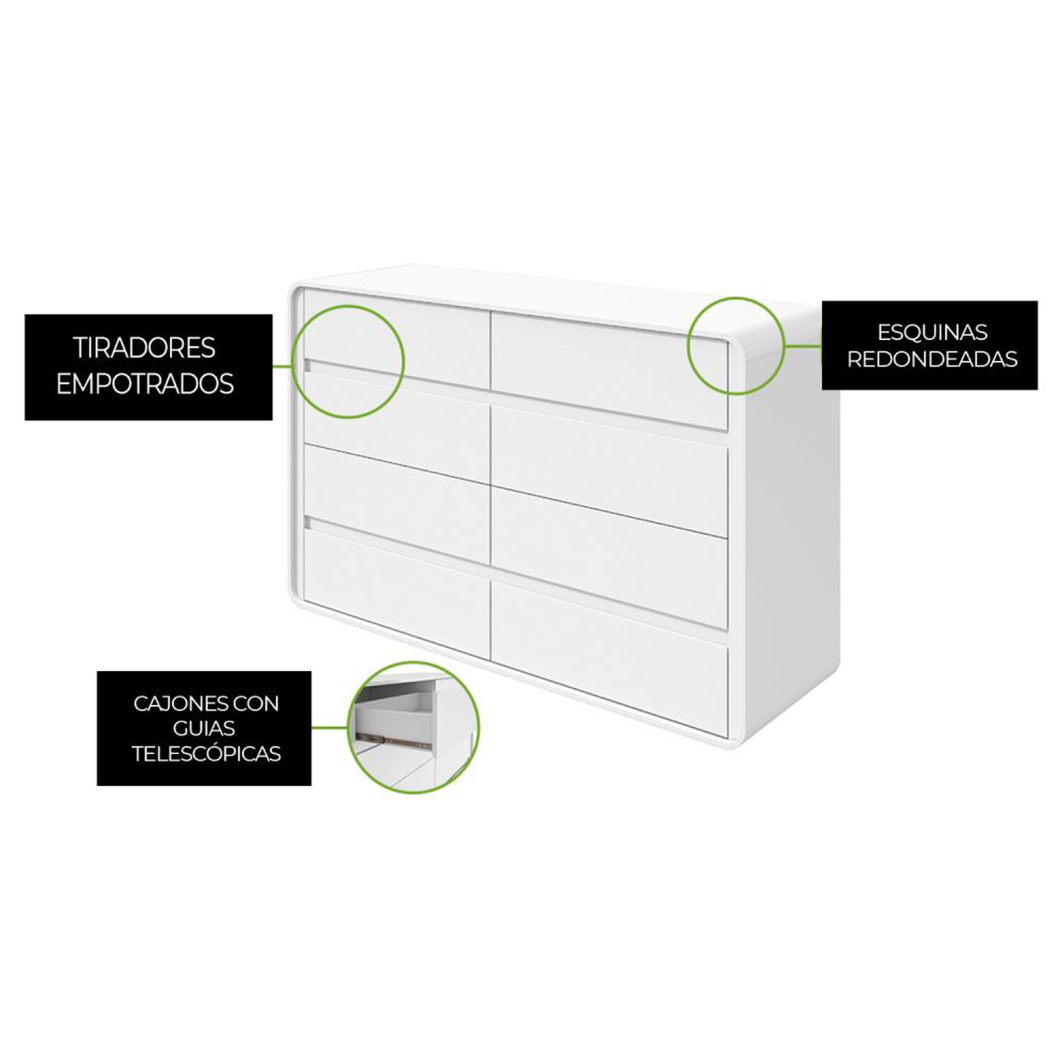 Comoda Di Poretti Design Comoda Loop / 8 Cajones image number 1.0