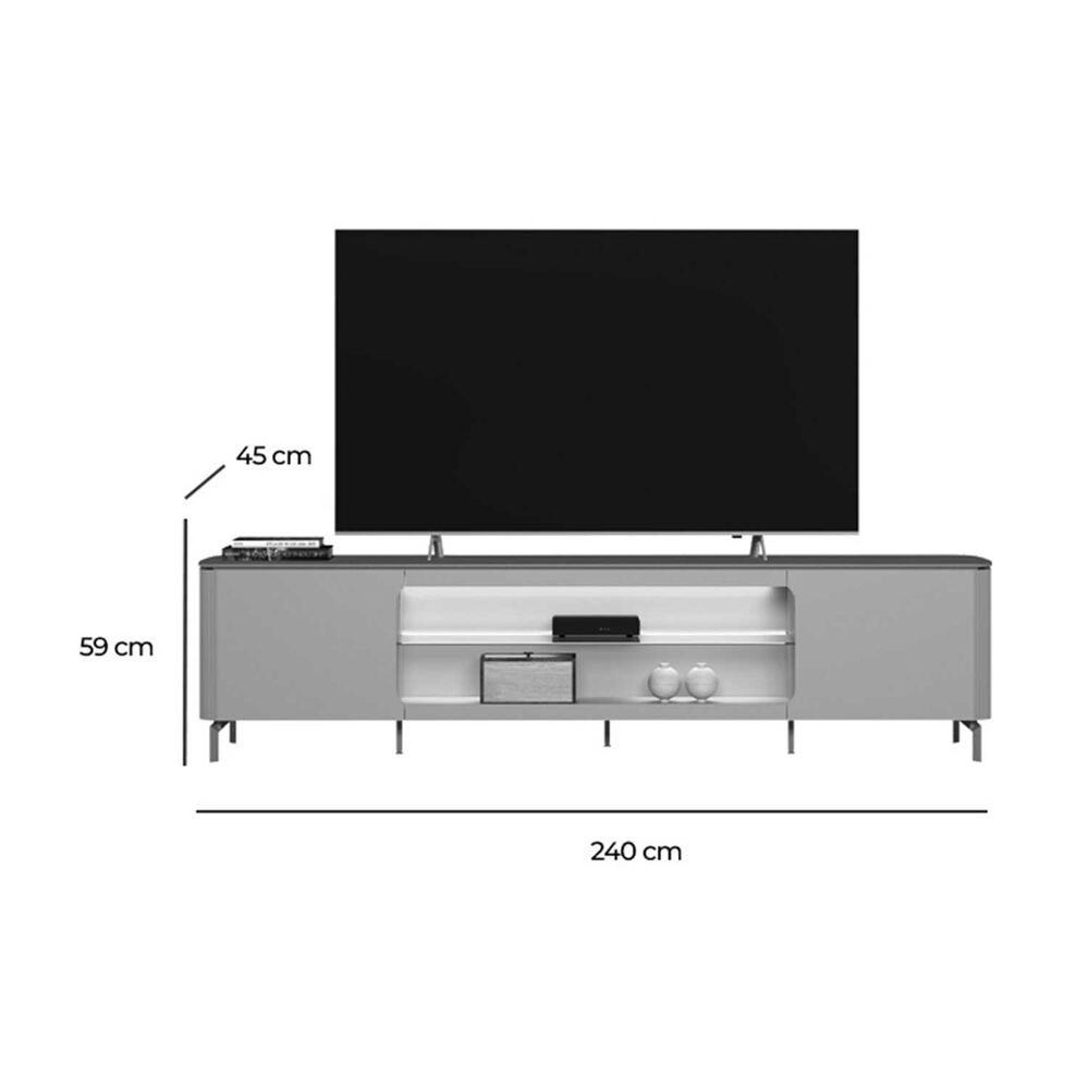 Rack Tv Montreux 85" 240x59x45 Con Luz Led image number 5.0