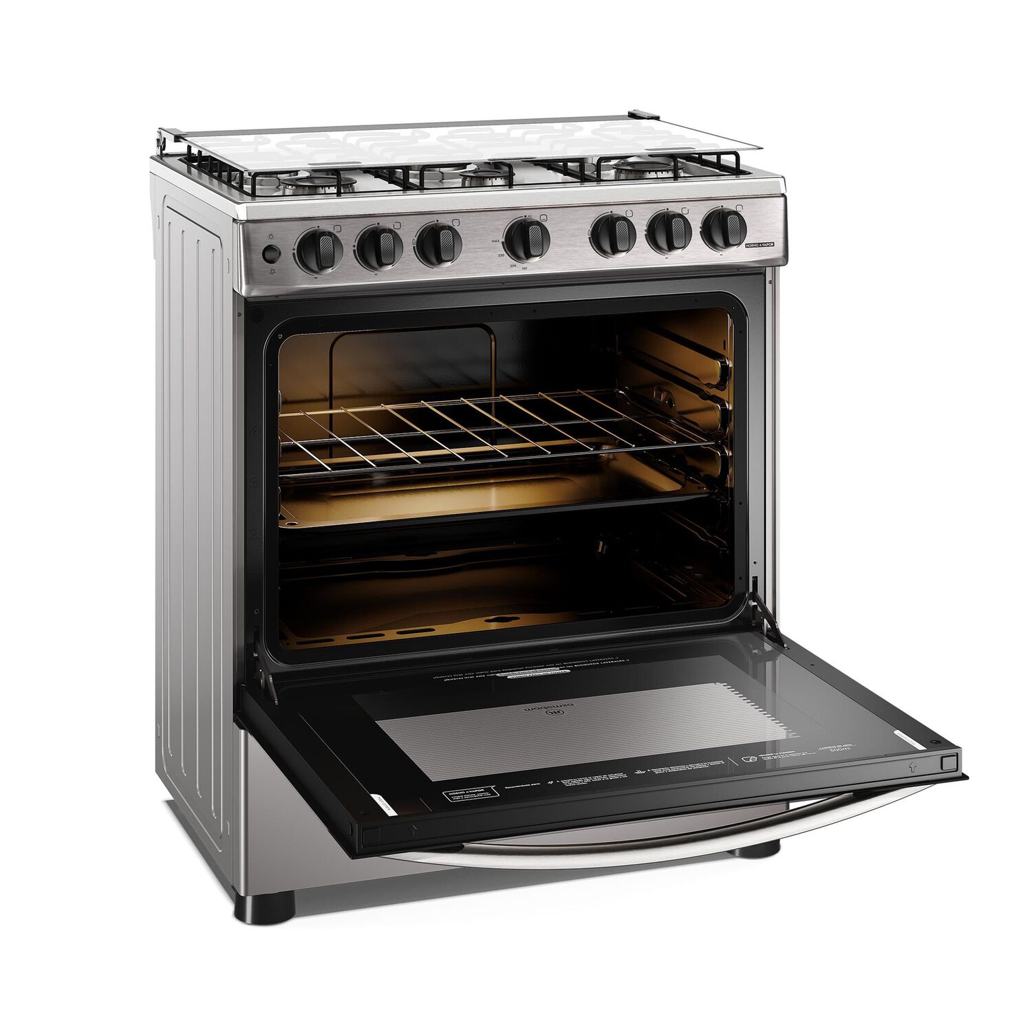 Cocina A Gas 6 Platos Horno Vapor Y Parrillas Alambr&oacute;n Fm6lsc Inox image number 3.0