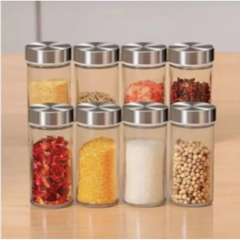 Condimenteros Especieros Metalico Giratorio 20 Frascos Color Plateado image number 1.0