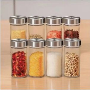 Condimenteros Especieros Metalico Giratorio 20 Frascos Color Plateado