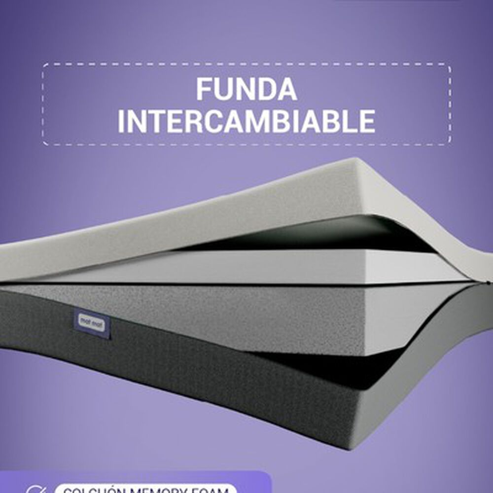 Colch&oacute;n 1 Plaza Memory Foam Mat Mat 90x190x22cm image number 5.0