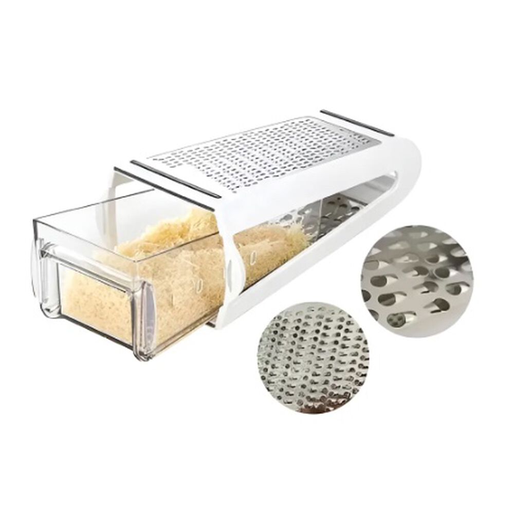 Rallador De Cocina De Mesa Con Recipiente Contenedor image number 1.0